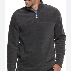 Croft & Barrow Men's Dark Gray Zip-Up Sweater